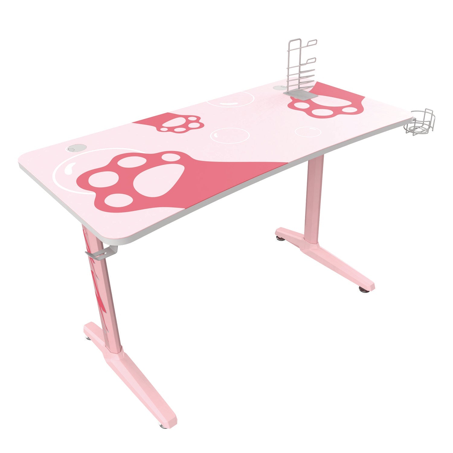 Eureka Ergonomic® Cute Gaming Desk, 47" x 23.63" x 30.13", Pink