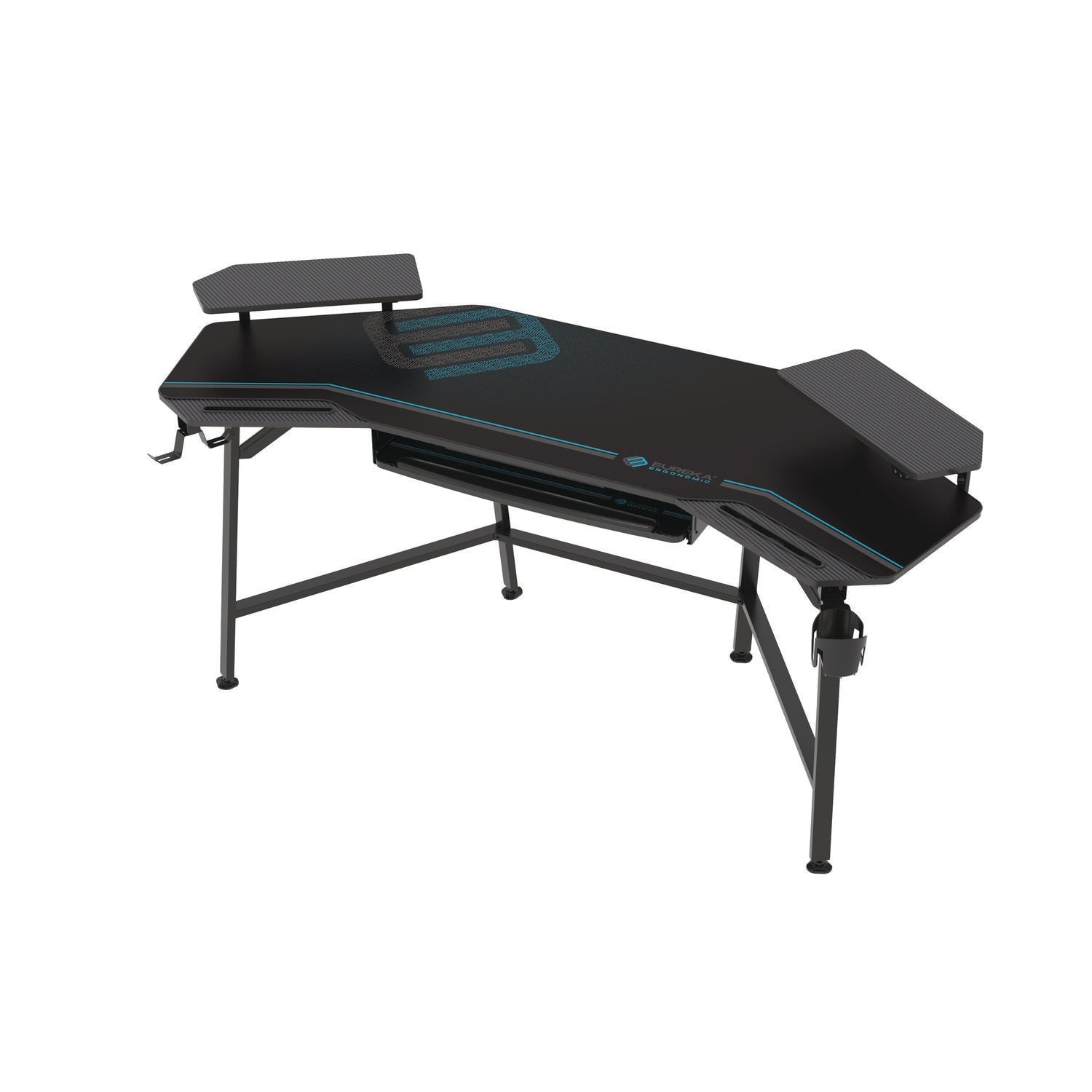 Eureka Ergonomic® Aero Gaming Desk, 72.06" x 23.63" x 38", Black