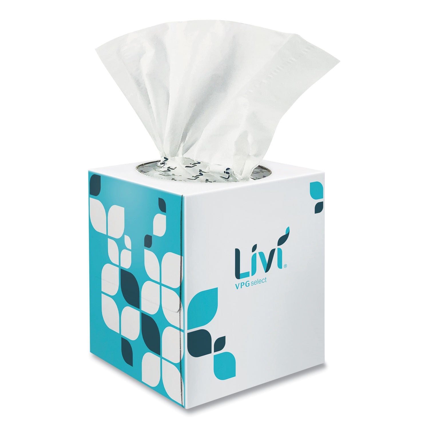 Livi® VPG Select Cube Facial Tissue, 2-Ply, White, 90 Sheets/Box, 36 Boxes/Carton