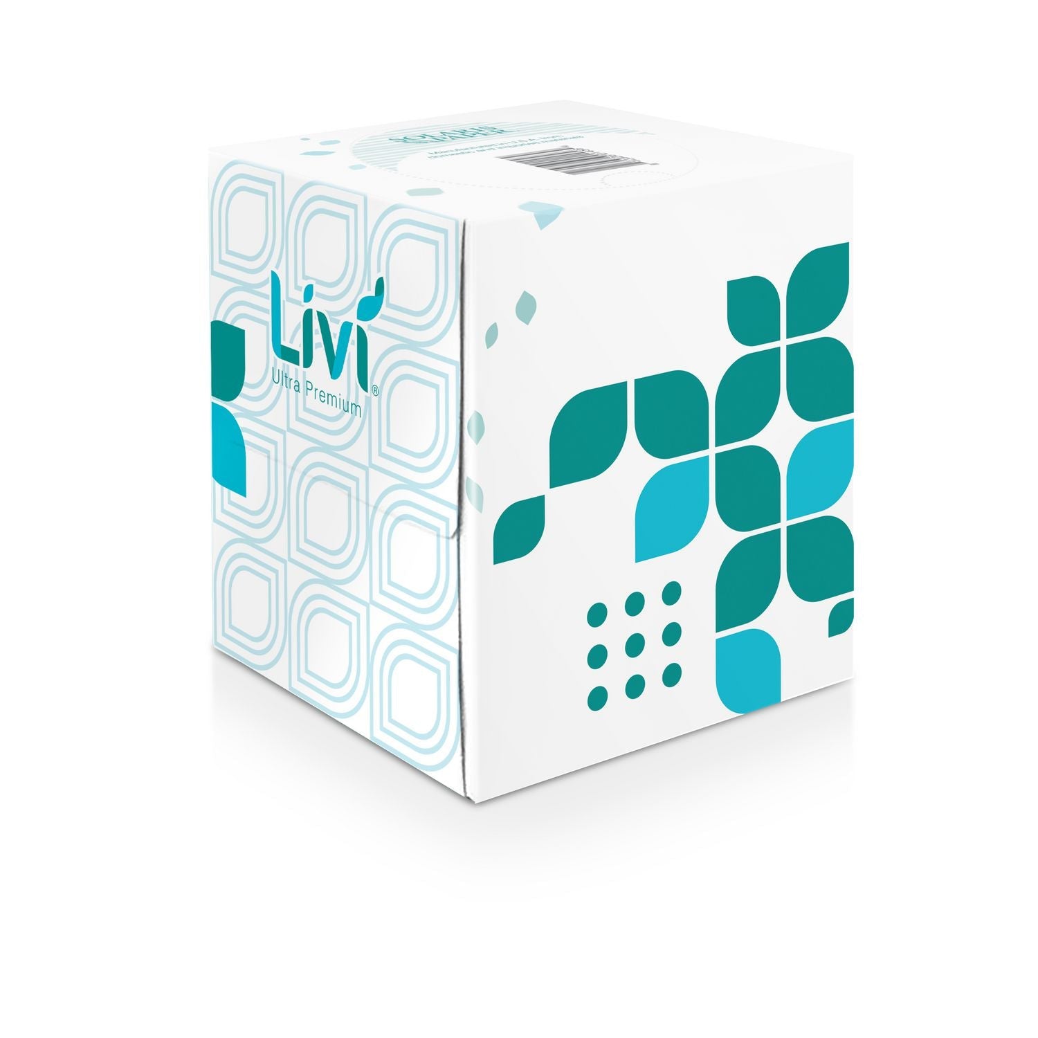 Livi® Ultra Premium Livi Ultra Premium Facial Tissue, 2-Ply, White, Cube Box, 80 Sheets/Box, 4 Boxes/Pack, 6 Packs/Carton