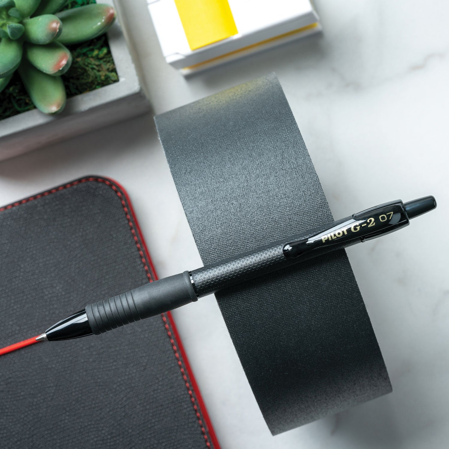 Pilot® G2 Edge Premium Gel Pen, Retractable, Fine 0.7 mm, Black Ink, Black Barrel, 36/Pack - Bloom Skins
