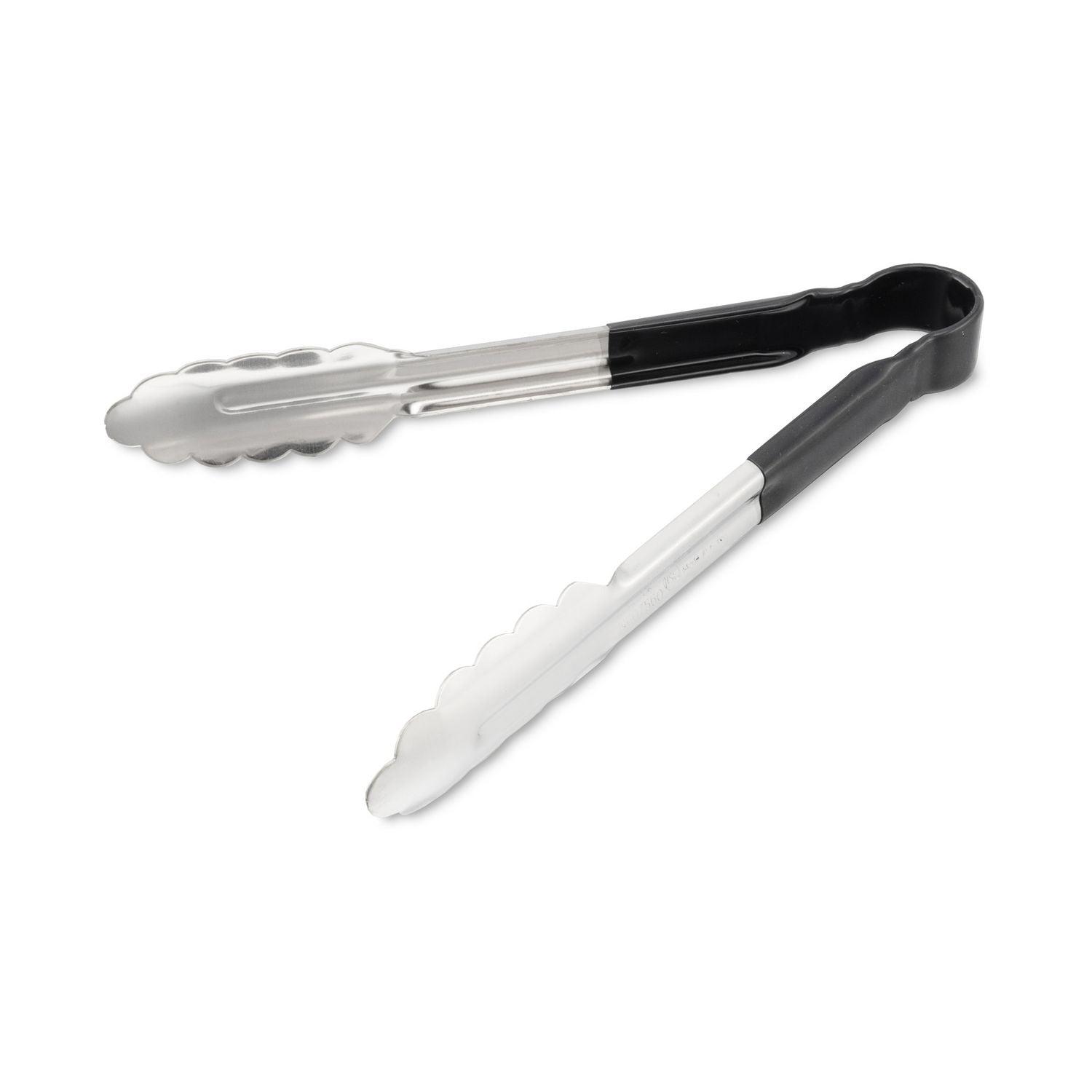 Carlisle Dura-Kool Tongs, Stainless Steel, 9.5", Silver/Black - Bloom Skins