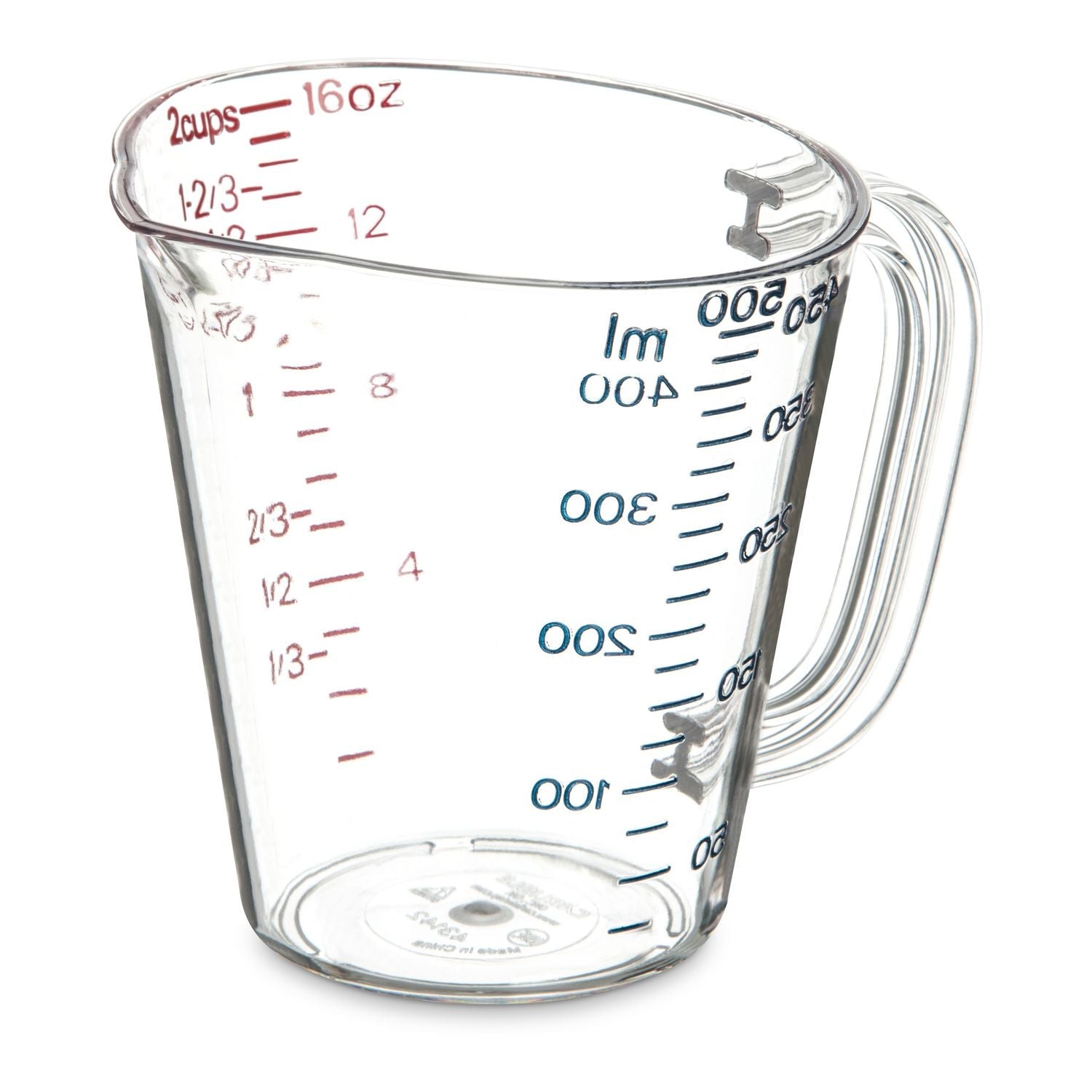Carlisle Commercial Measuring Cup, 1 pt, Plastic, Clear