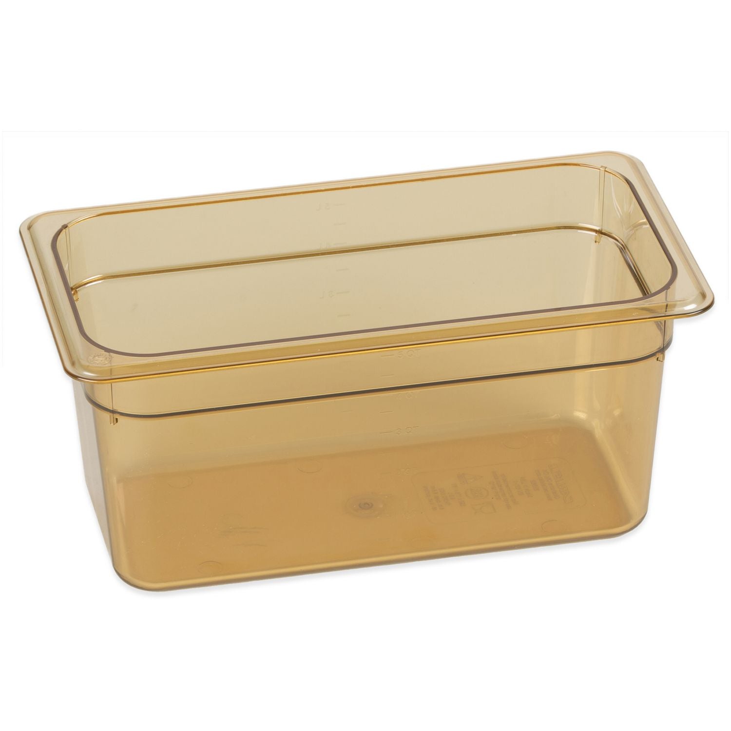 Carlisle StorPlus High Heat Food Pan, 5.7 qt, 12.75 x 12.75 x 6, Amber, Plastic