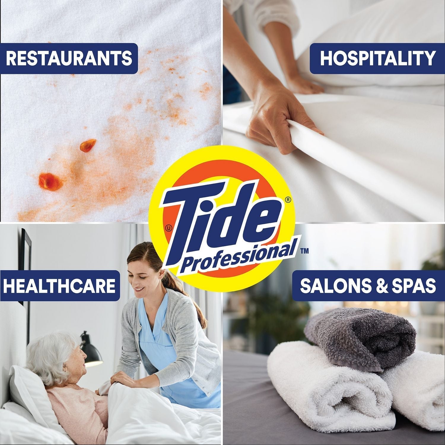 Tide® Professional™ Commercial HE Liquid Laundry Detergent, 105 oz Pour Bottle, 4/Carton