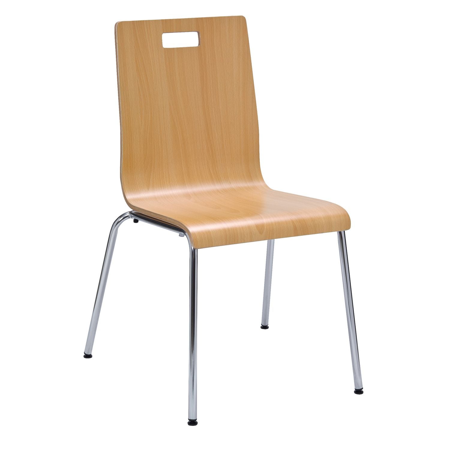 KFI Studios Pedestal Table with Four Natural Jive Series Chairs, Round, 36" Dia x 29h, Walnut