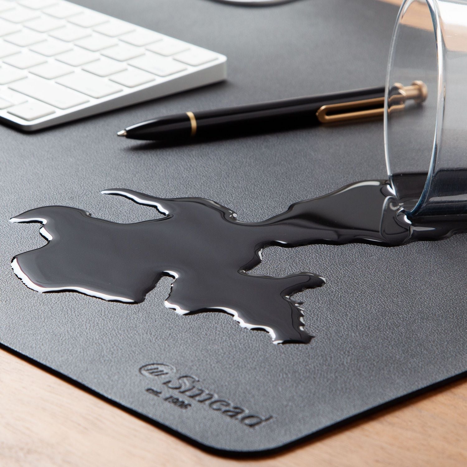 Smead Vegan Leather Desk Pads, 36 x 17, Charcoal