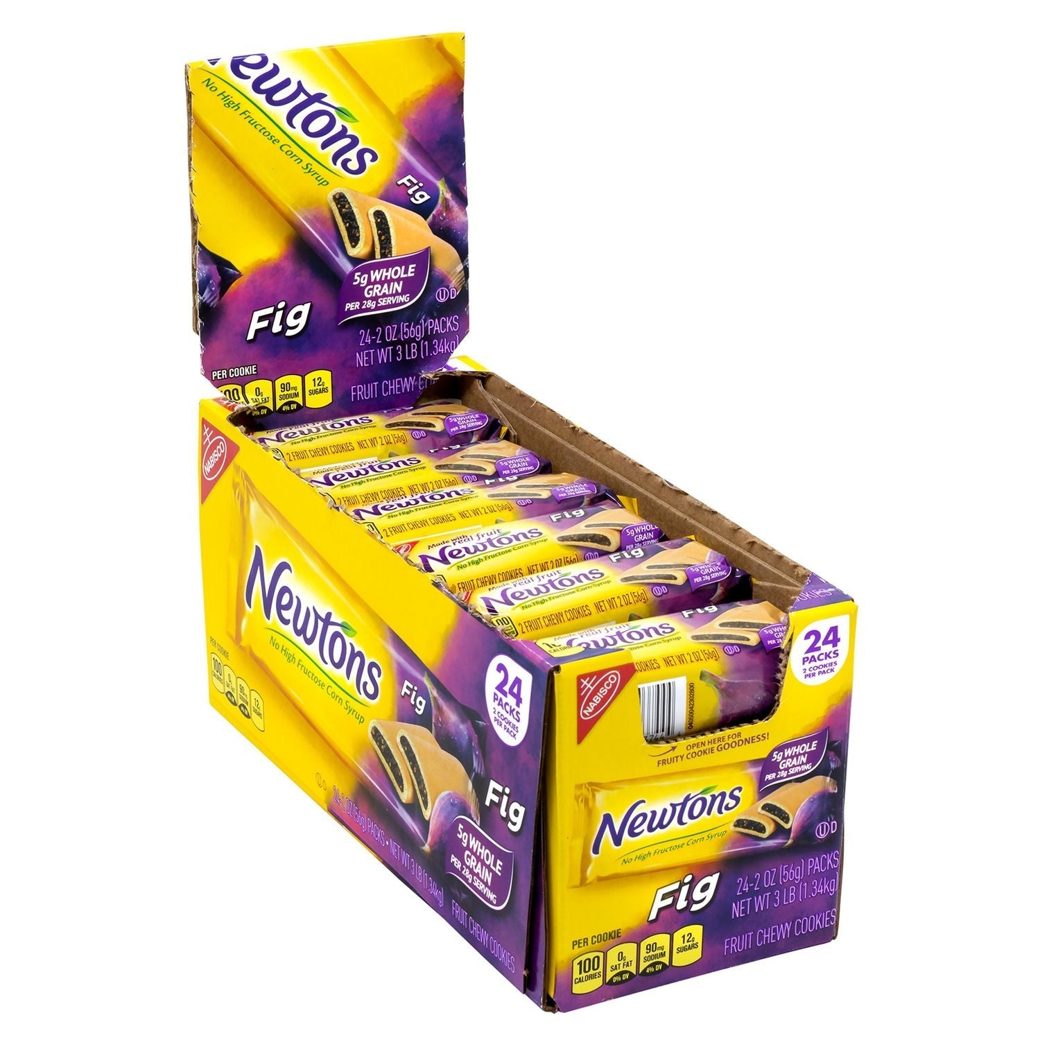 Nabisco® Fig Newtons, 2 oz Pack, 2 Cookies/Pack, 24 Packs/Box, 4 Boxes/Carton - Bloom Skins