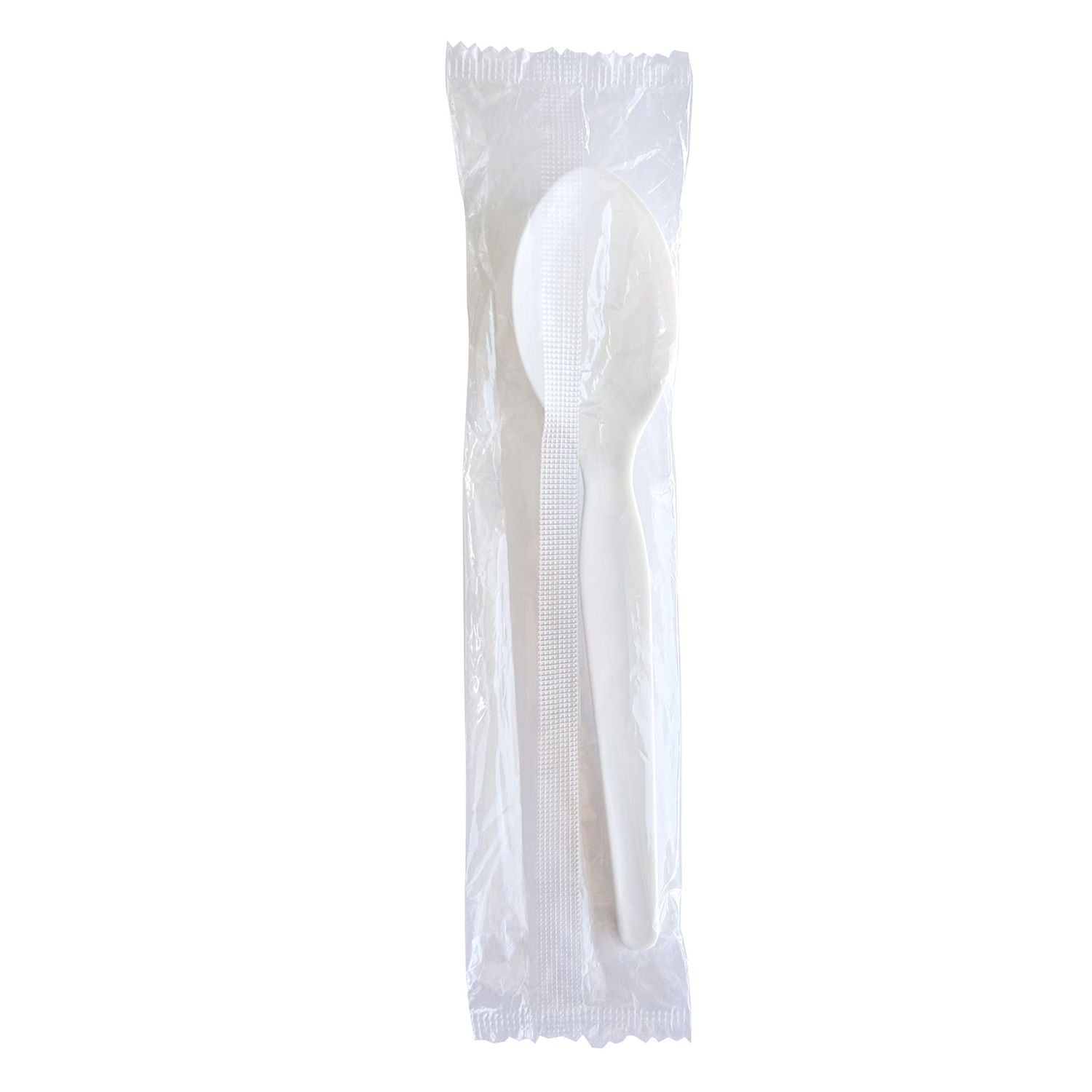 Boardwalk® Heavyweight Wrapped Polystyrene Cutlery, Soup Spoon, Plastic, White, 1,000/Carton