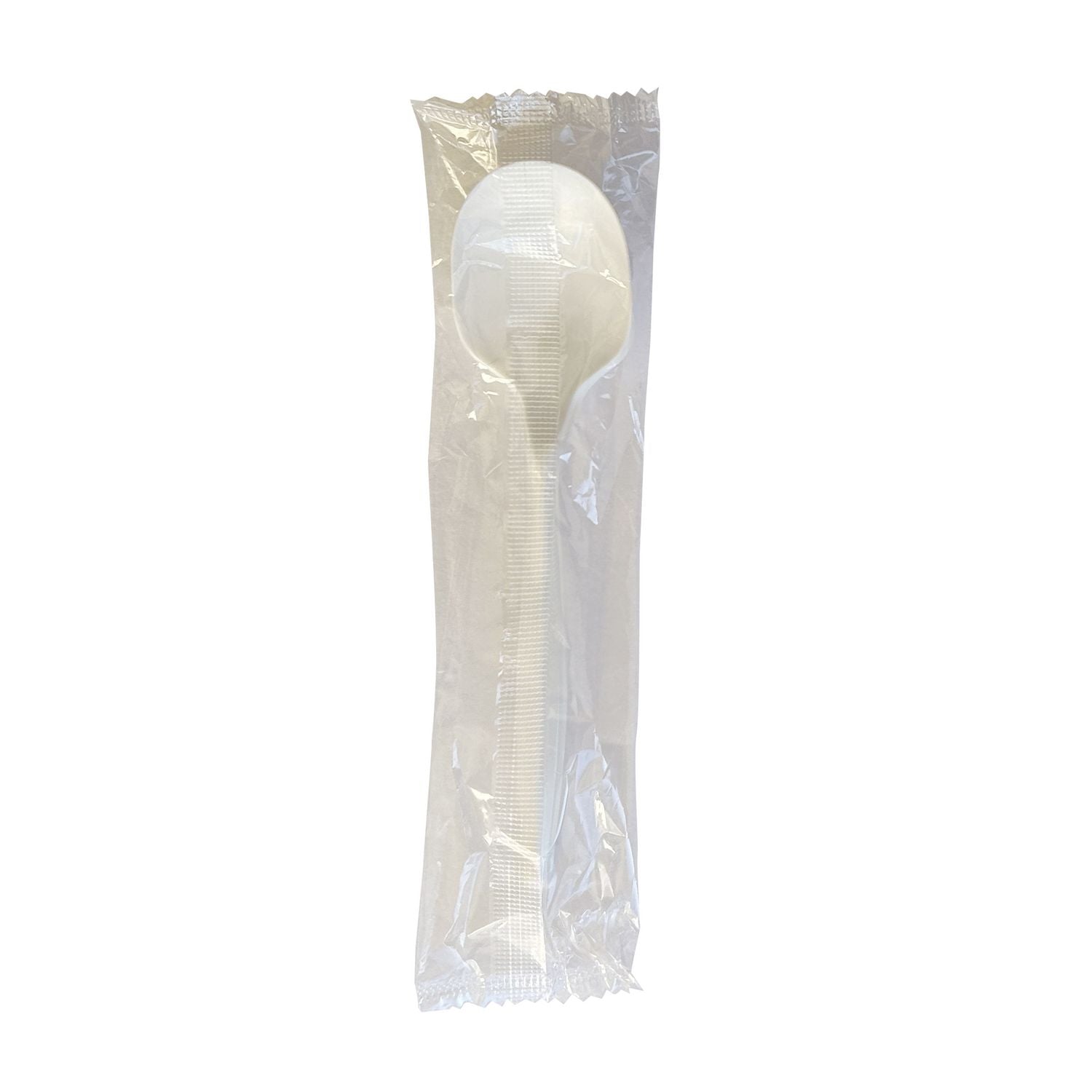 Boardwalk® Mediumweight Polypropylene Cutlery, Spoon, 5.31", Plastic, White, 1,000/Carton