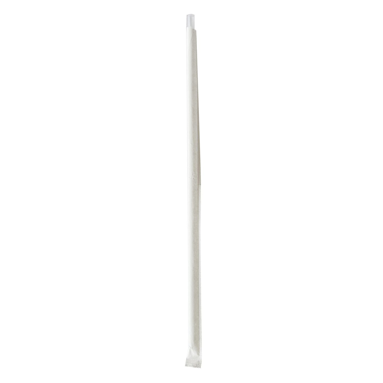 Boardwalk® Wrapped Jumbo Straws, 10.25", Polypropylene, Clear, 2,000/Carton