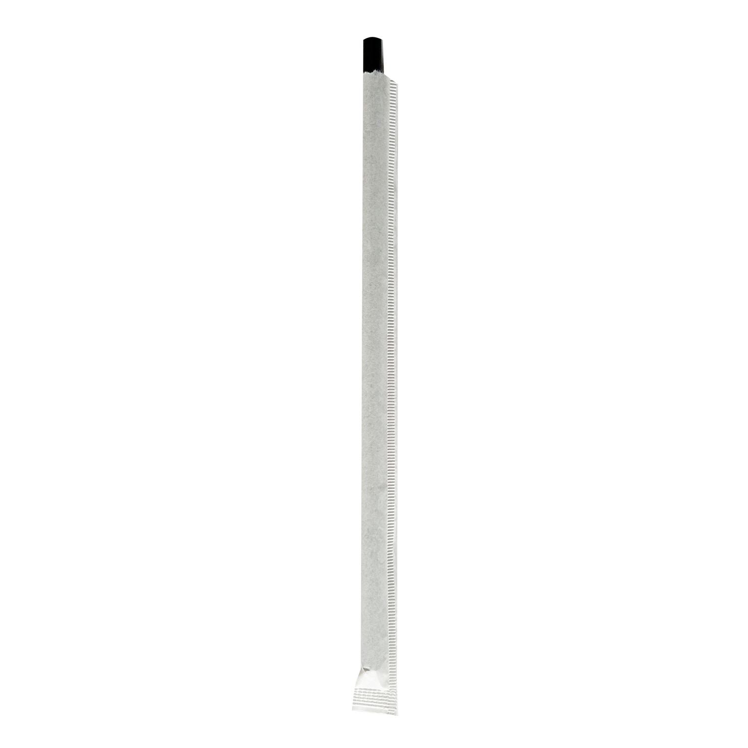 Boardwalk® Wrapped Jumbo Paper Straws, 7.75", Paper, Black, 1,280/Carton