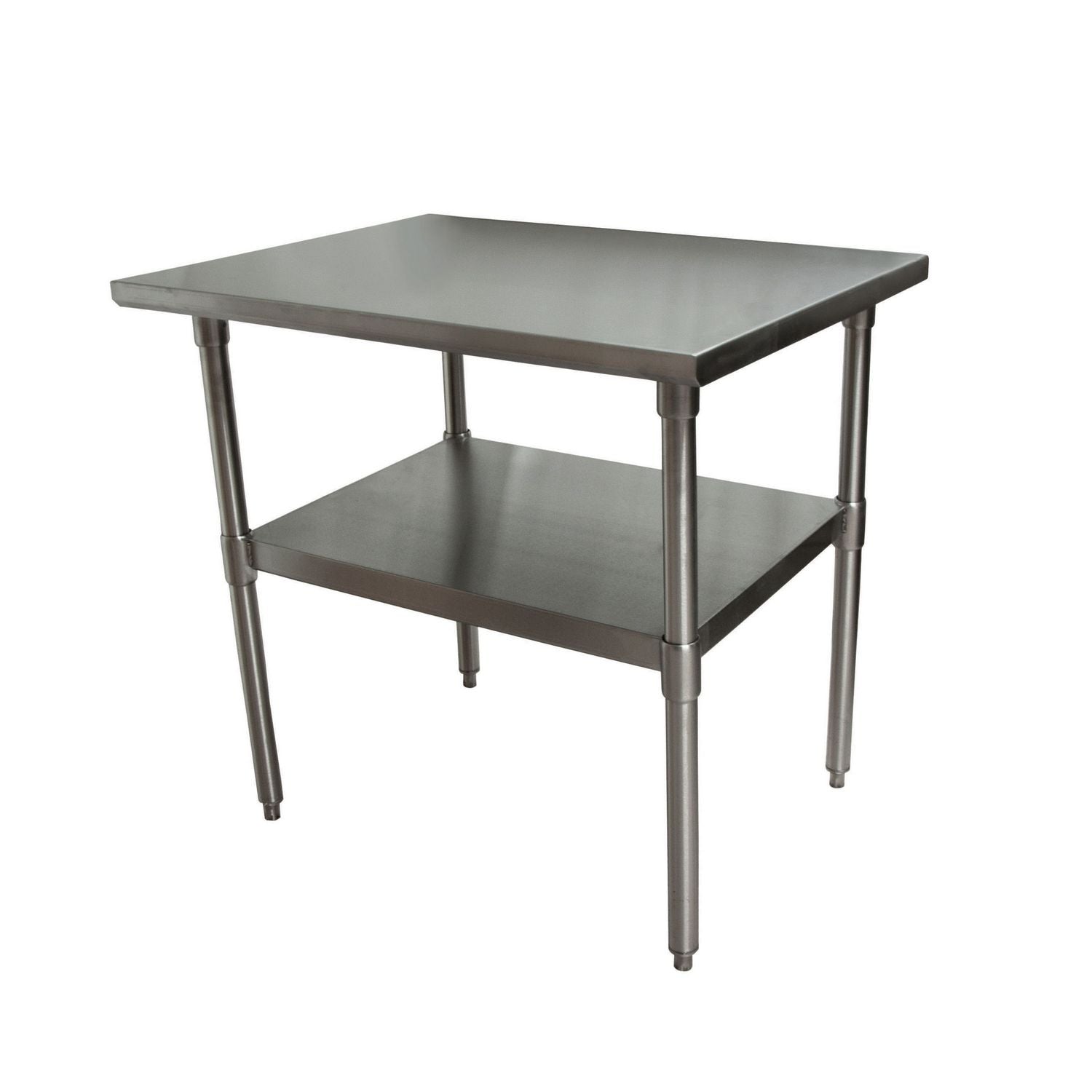 BK Resources Stainless Steel Flat Top Work Tables, 36w x 30d x 36h, Silver, 2/Pallet