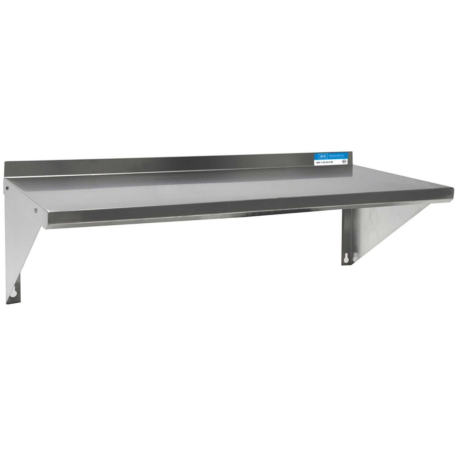 BK Resources Stainless Steel Economy Overshelf, 60w x 12d x 8h, Stainless Steel, Silver, 2/Pallet