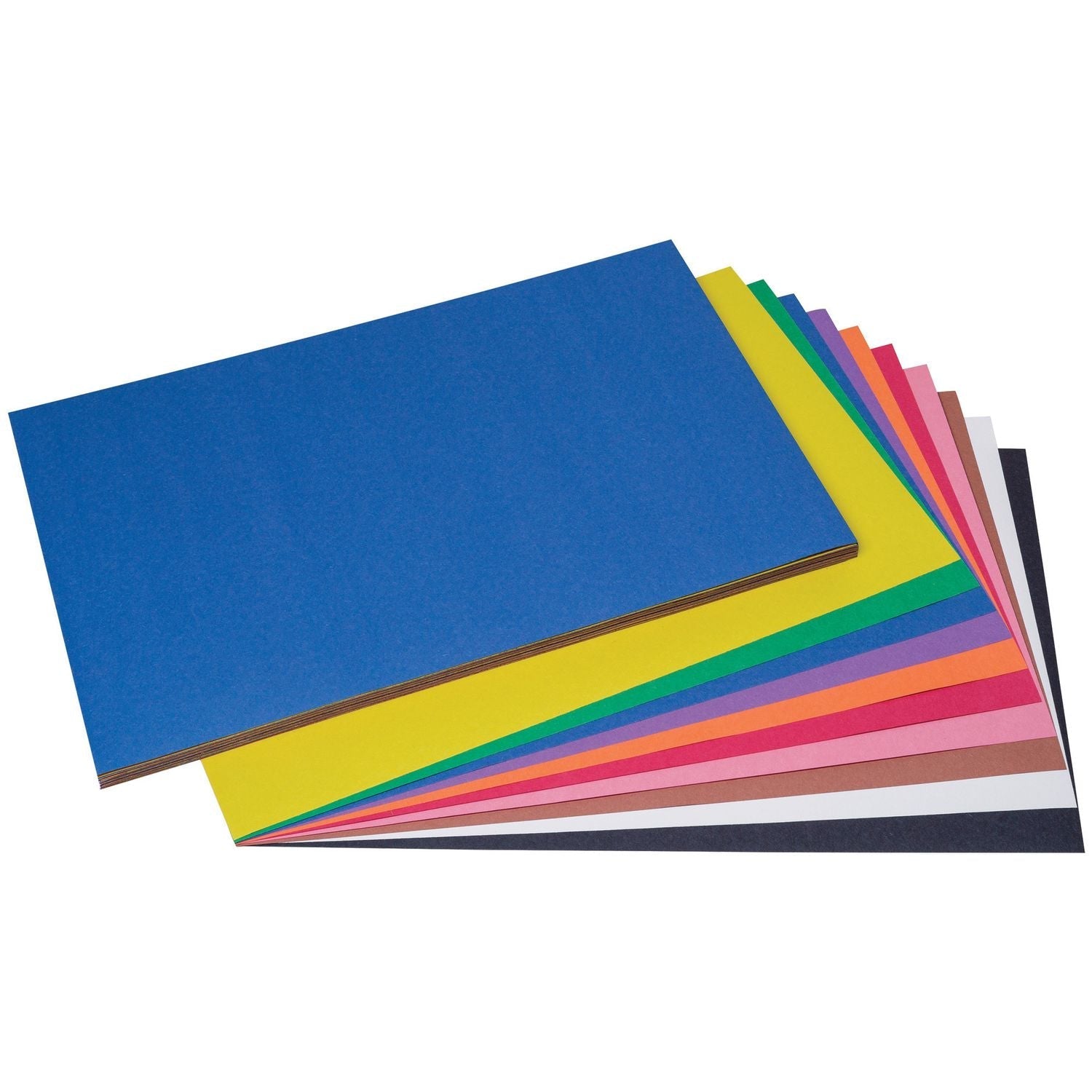 Prang® SunWorks Construction Paper, 50 lb Text Weight, 12 x 18, Assorted Colors, 50 Sheets/Pack, 25 Packs/Carton