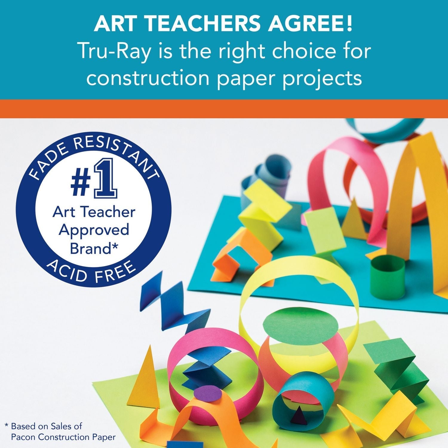 Pacon® Tru-Ray Construction Paper, 76 lb Text Weight, 12 x 18, White, 50/Pack, 25 Packs/Carton