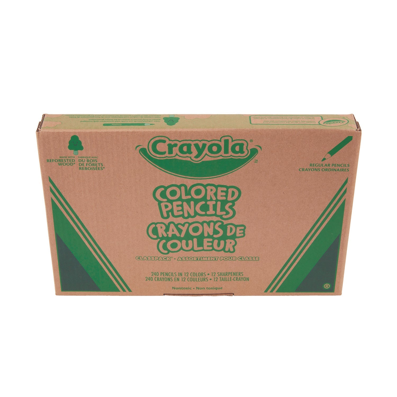 Crayola® Color Pencil Classpack Set with (240) Pencils and (12) Pencil Sharpeners, Assorted Lead and Barrel Colors, 240/Pack