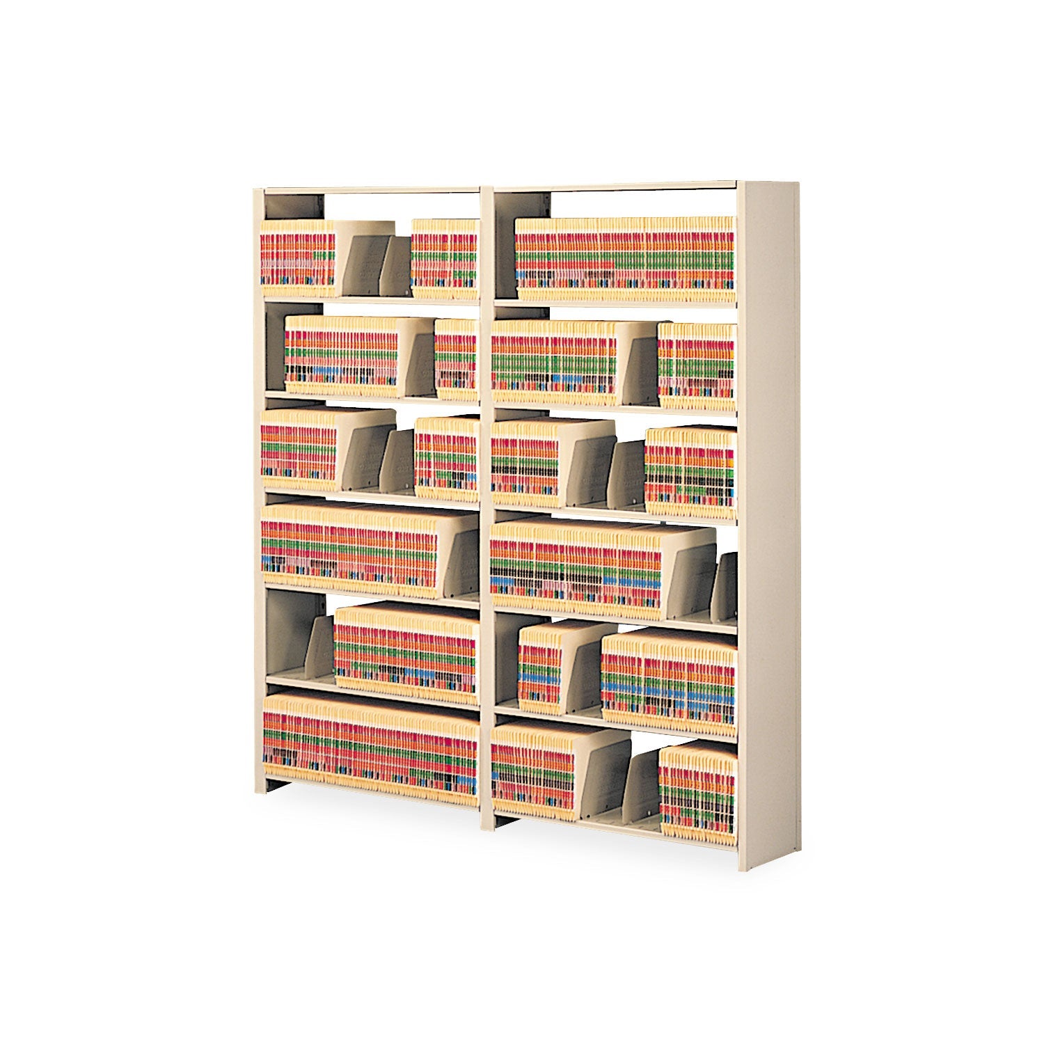 Closed Add-On Shelf Unit | 7-Shelf, Sand, Steel