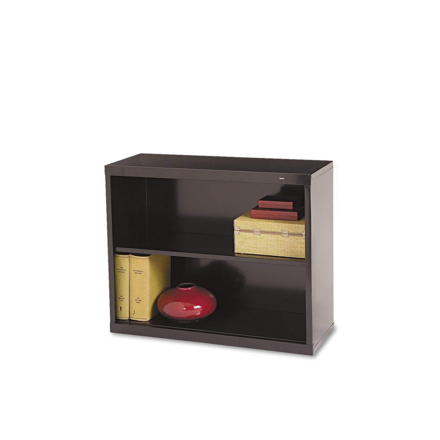 Metal Bookcase | Tennsco Two-Shelf Black