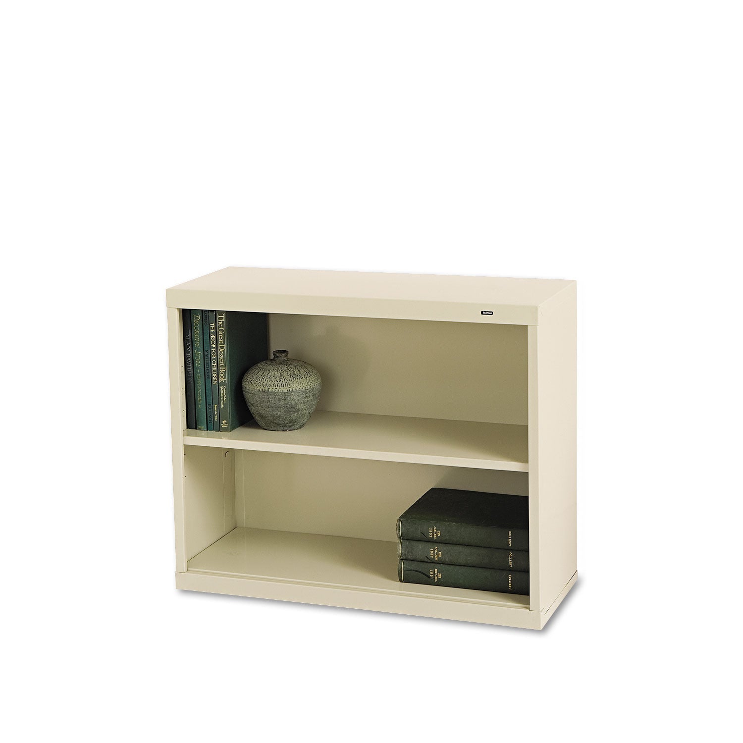 Metal Bookcase | Tennsco Two-Shelf Putty