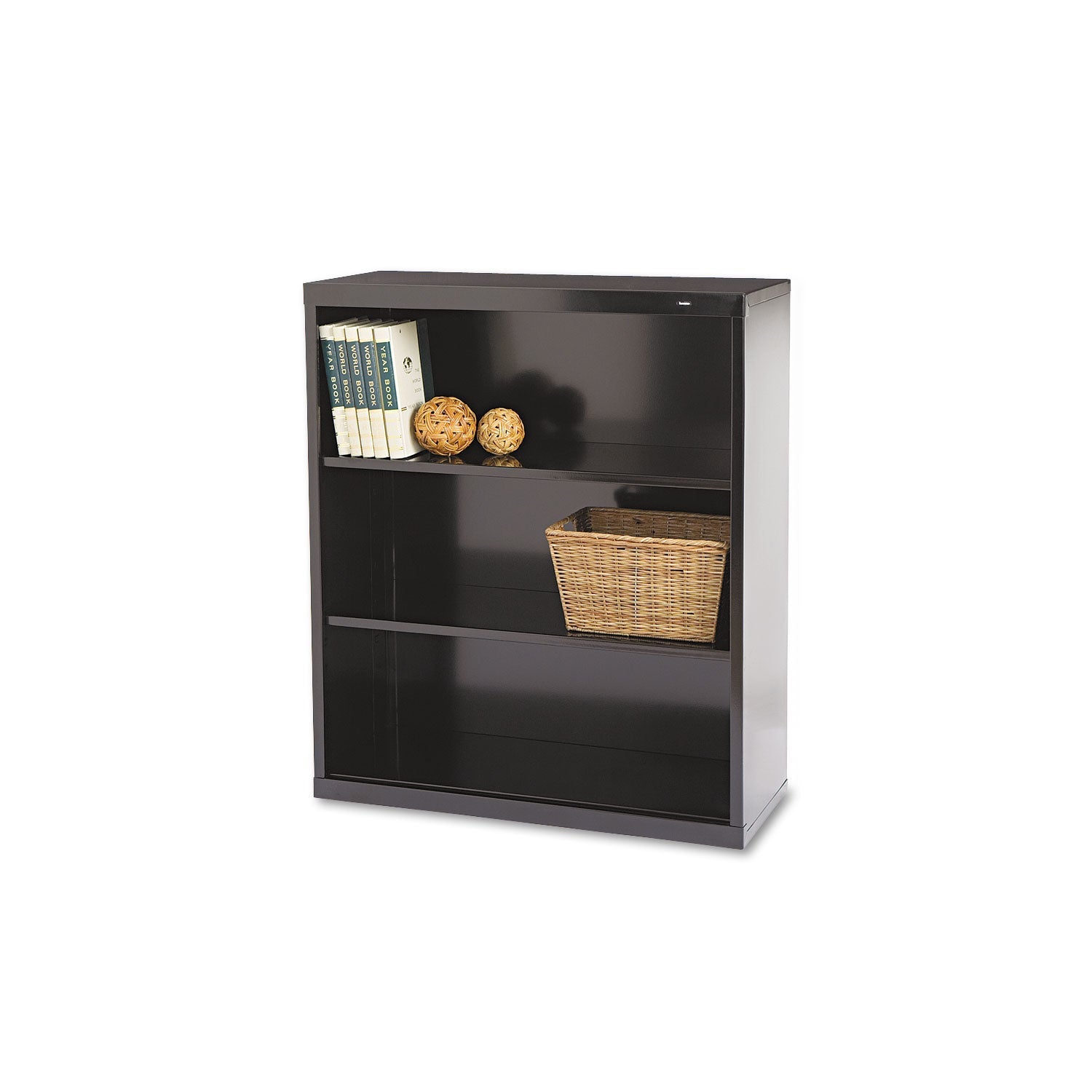 Metal Bookcase | Tennsco Three-Shelf Black