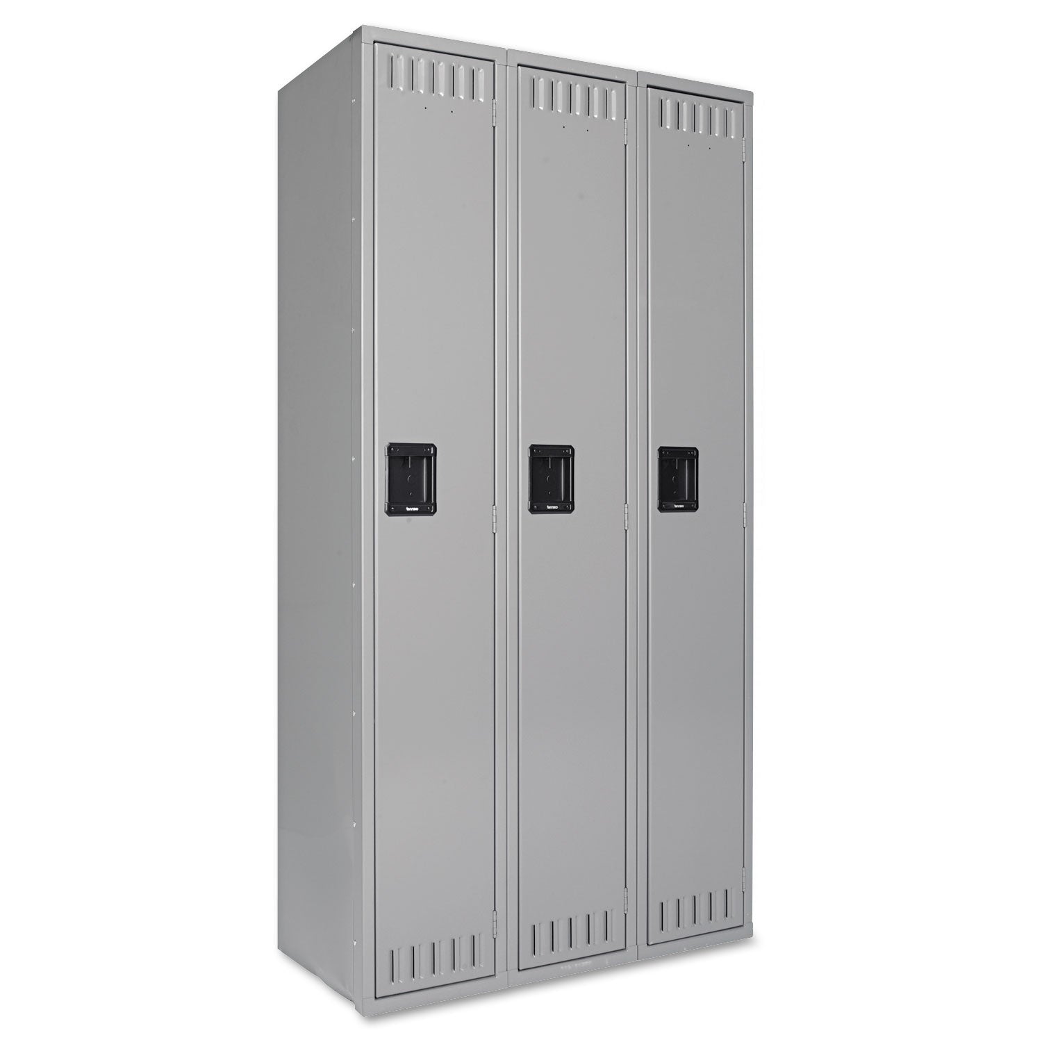 Single-Tier Locker | Tennsco Three-Wide Gray