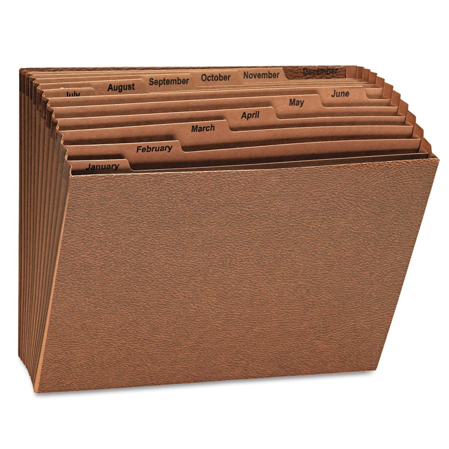 Universal® Expanding Files, 12 Sections, 1/12-Cut Tabs, Letter Size, Redrope