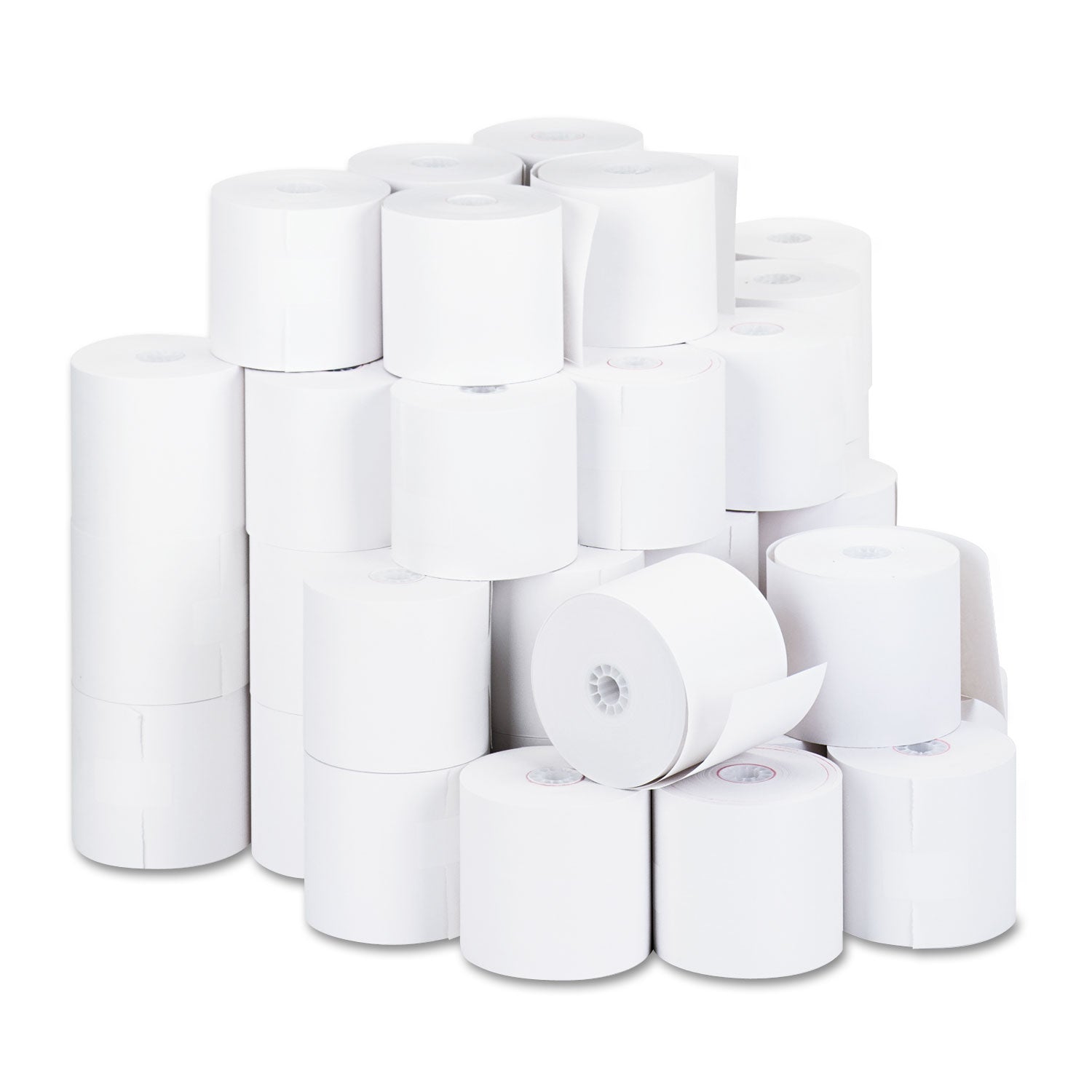 Universal® Impact And Inkjet Print Bond Paper Rolls, 0.5" Core, 2.75" X 190 Ft, White, 50/carton