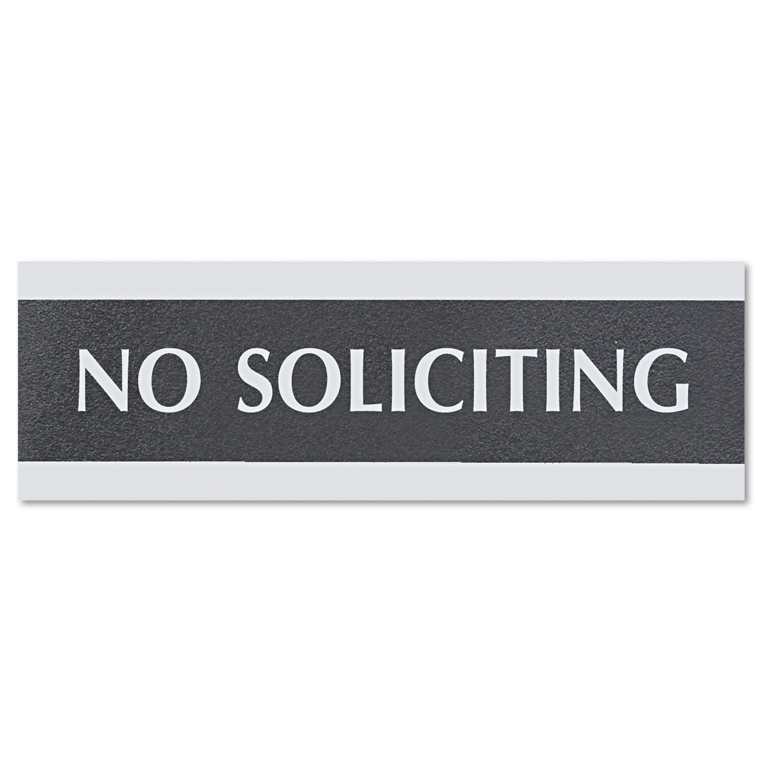 Century Series Office Sign | No Soliciting | 9x3