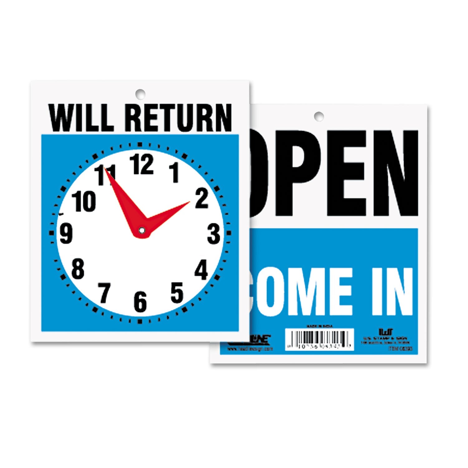 Open/Will Return Sign | Double-Sided, 7.5x9
