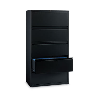 Lateral File Cabinet | Hirsh 5-Drawer, Black