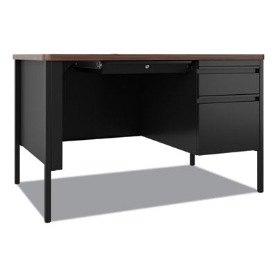 Teachers Pedestal Desk | Hirsh 48" Walnut/Black