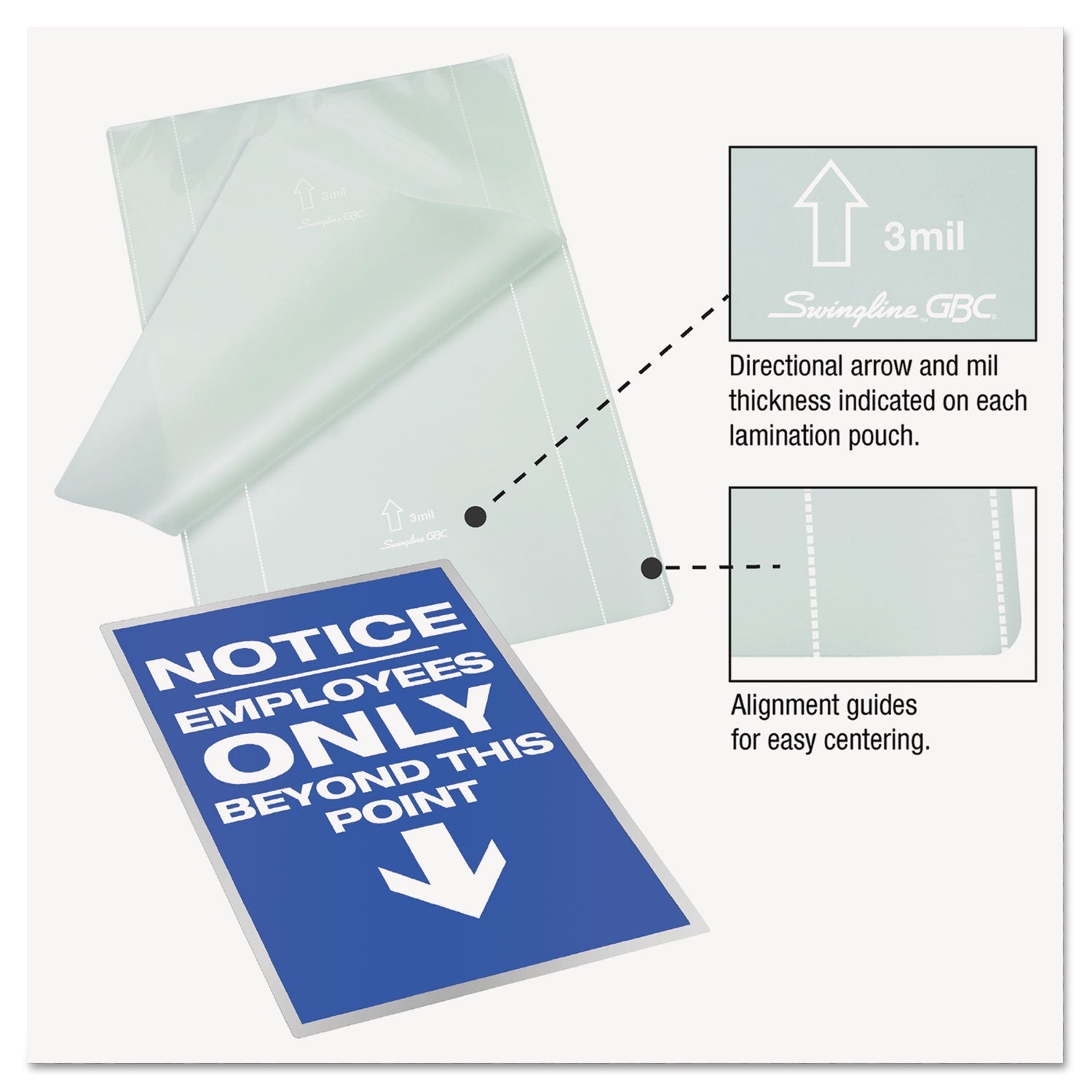 GBC® Ezuse Thermal Laminating Pouches, 5 Mil, 11.5" X 17.5", Gloss Clear, 100/box