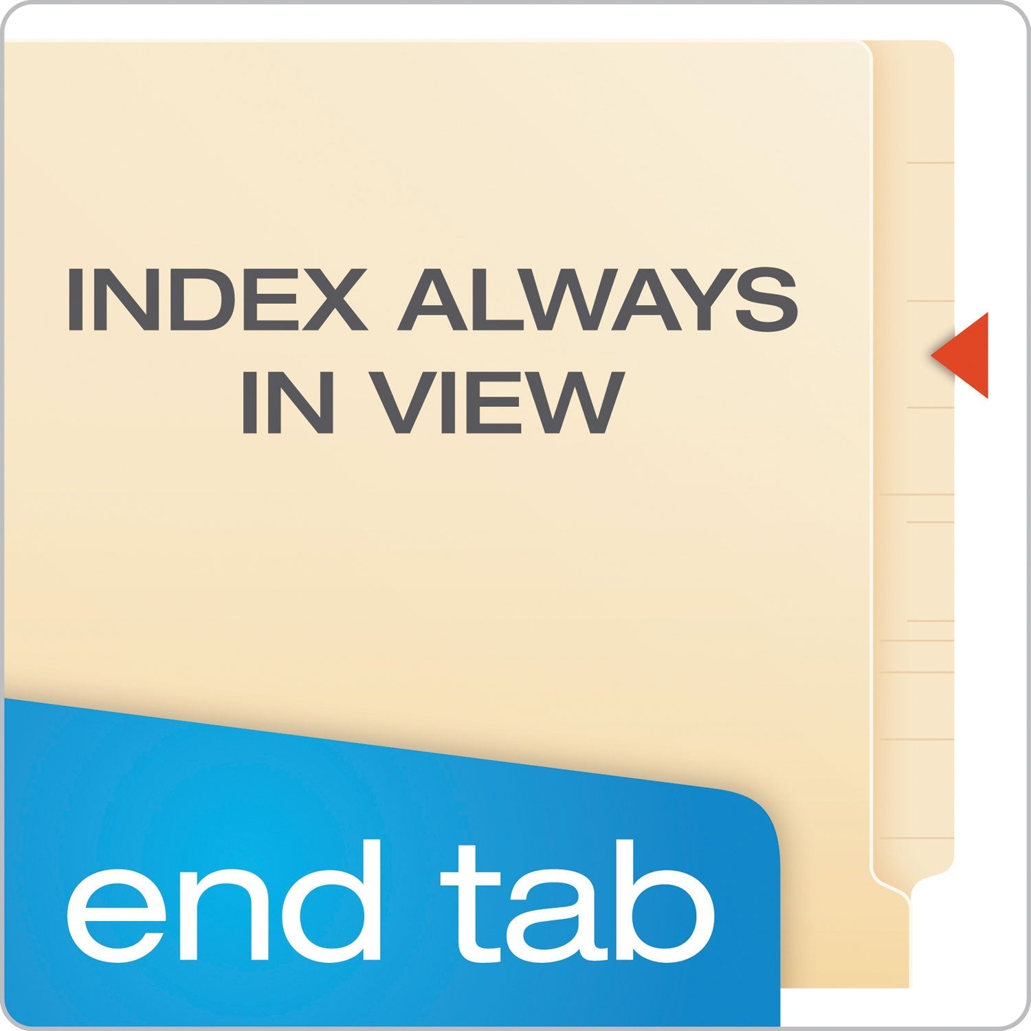 Pendaflex® SmartShield End Tab File Folders, Straight Tabs, Letter Size, Manila, 75/Box