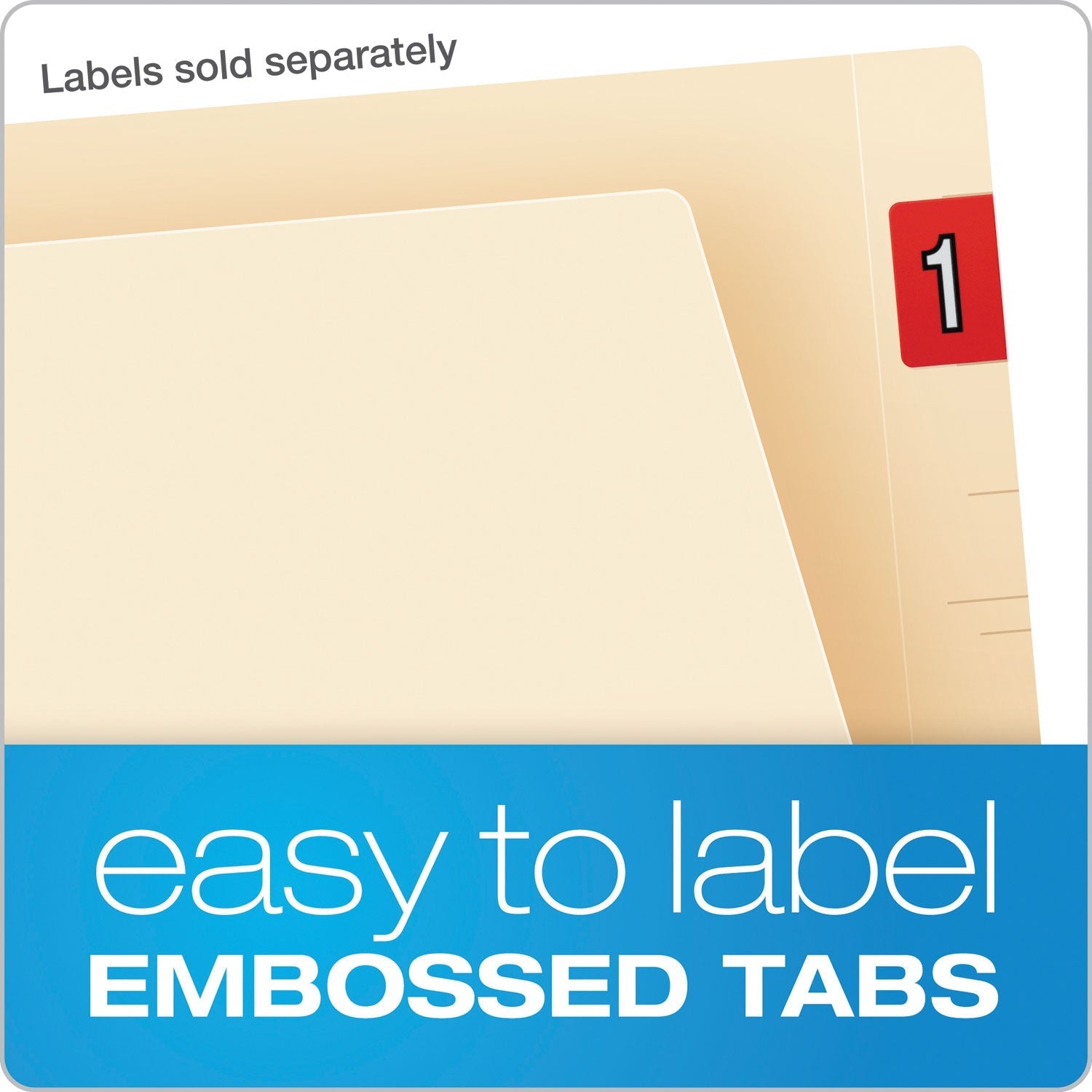 Pendaflex® SmartShield End Tab File Folders, Straight Tabs, Letter Size, Manila, 75/Box
