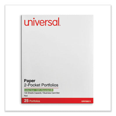 Universal Two-Pocket Portfolio | Red 25/Box