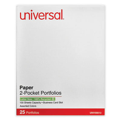 Universal Two-Pocket Portfolio | Assorted 25/Box