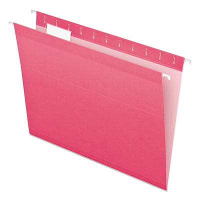 Colored Reinforced Hanging Folders | Pink, 25/Box