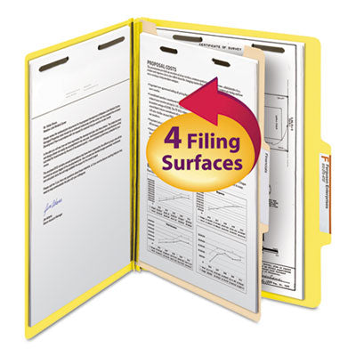 Top Tab Classification Folders | Yellow, 10/Box