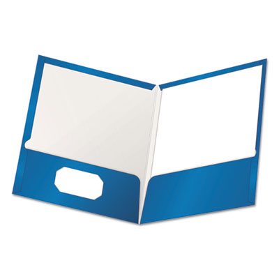 High Gloss Laminated Paperboard Folder | Blue