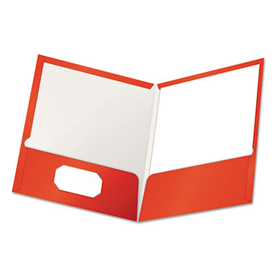 High Gloss Laminated Paperboard Folder | Red