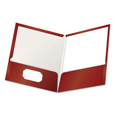 High Gloss Laminated Paperboard Folder | Crimson