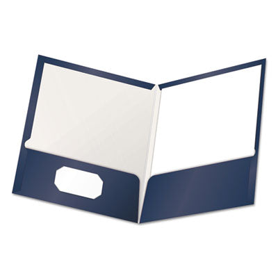 High Gloss Laminated Paperboard Folder | Navy
