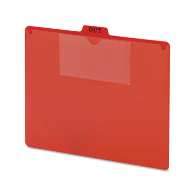 Poly Out Guide | Top Tab, Red, 50/Box
