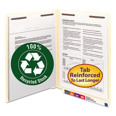 Recycled End Tab Fastener Folders | 50-Pack