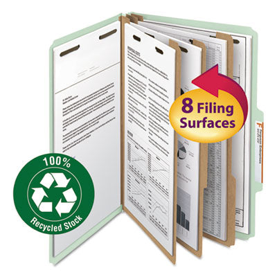 Recycled Classification Folders | Legal, Gray