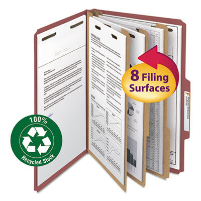 Recycled Classification Folders | Legal, Red