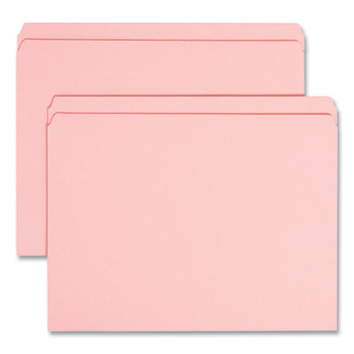 Reinforced Top Tab Colored File Folders | Pink