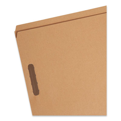Smead Kraft Fastener Folders, 0.75" Expansion, 2 Fasteners, Legal Size, Kraft Exterior, 50/Box