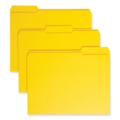 Reinforced Top Tab Colored File Folders | Yellow